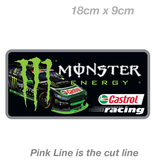 Monster Energy FORD Supercar V8 CASTROL Racing Team Vinyl  Sticker 