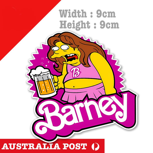 Barbie Funny Simpson Beer Drunk Sticker
