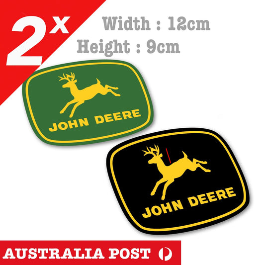 John Deere Logo 1956 x 2 Laptop , Car,  Ute, Tractor Stickers