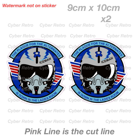 Top Gun ICEMAN Helmet Decal Sticker 