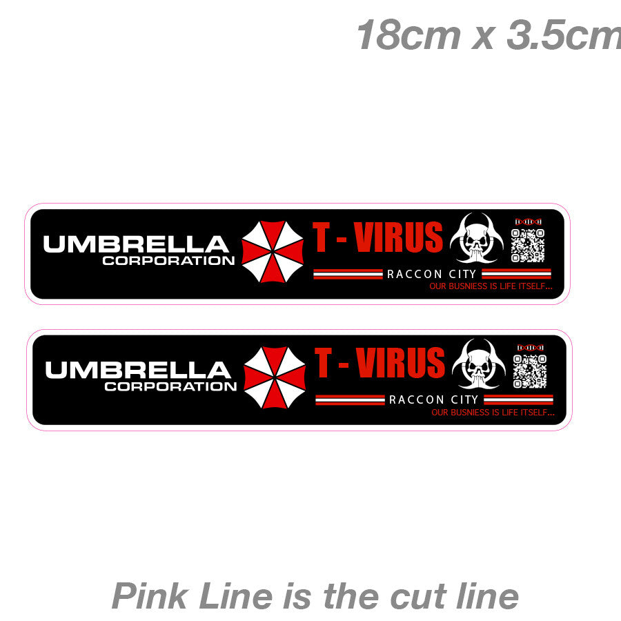 UMBRELLA CORPORATION BIOHAZARD Resident Evil Pack 15 piece Decal Sticker 