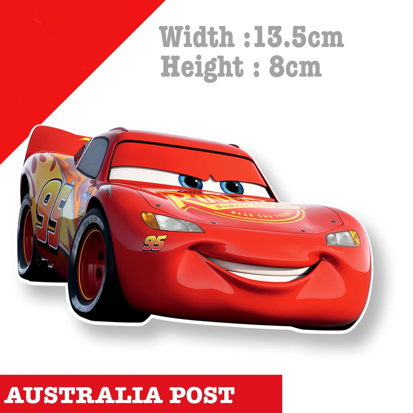 Disney Cars Lightning McQueen Racing 95 Disney Cars Vinyl  Sticker