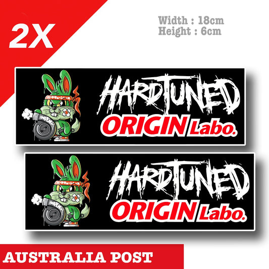 Hard Tuned Turbo Bunny Origin Lab JDM Japan OSAKA, Evo, Honda Car Decal Stickers