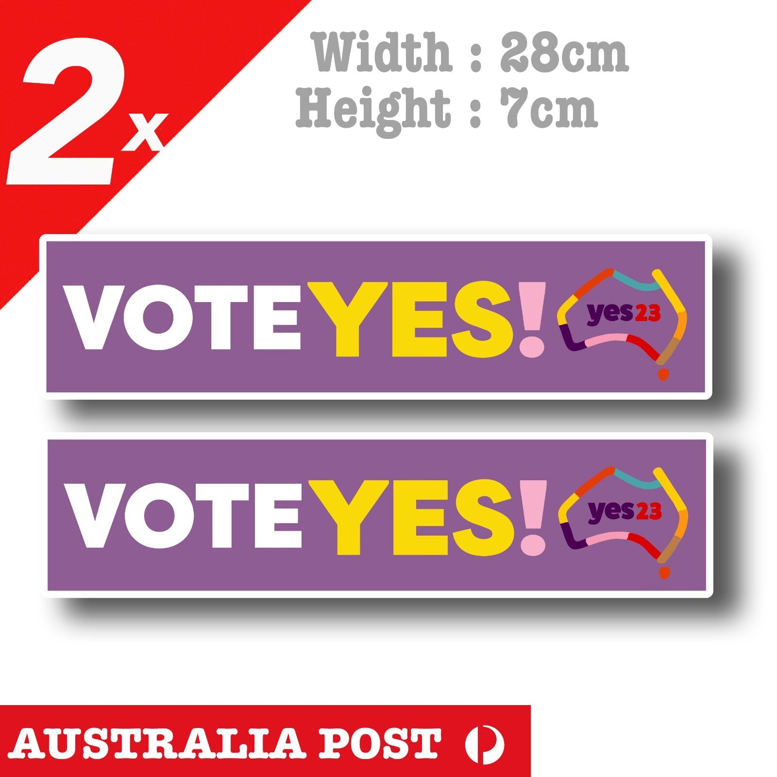 Vote Yes 2023 Australia Map Indigenous Voice to Parliament Banner  Stickers