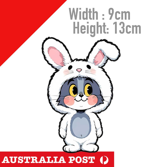 Tom & Jerry , Tom the Cat as A BUNNY Cute Funny Cartoon  Sticker