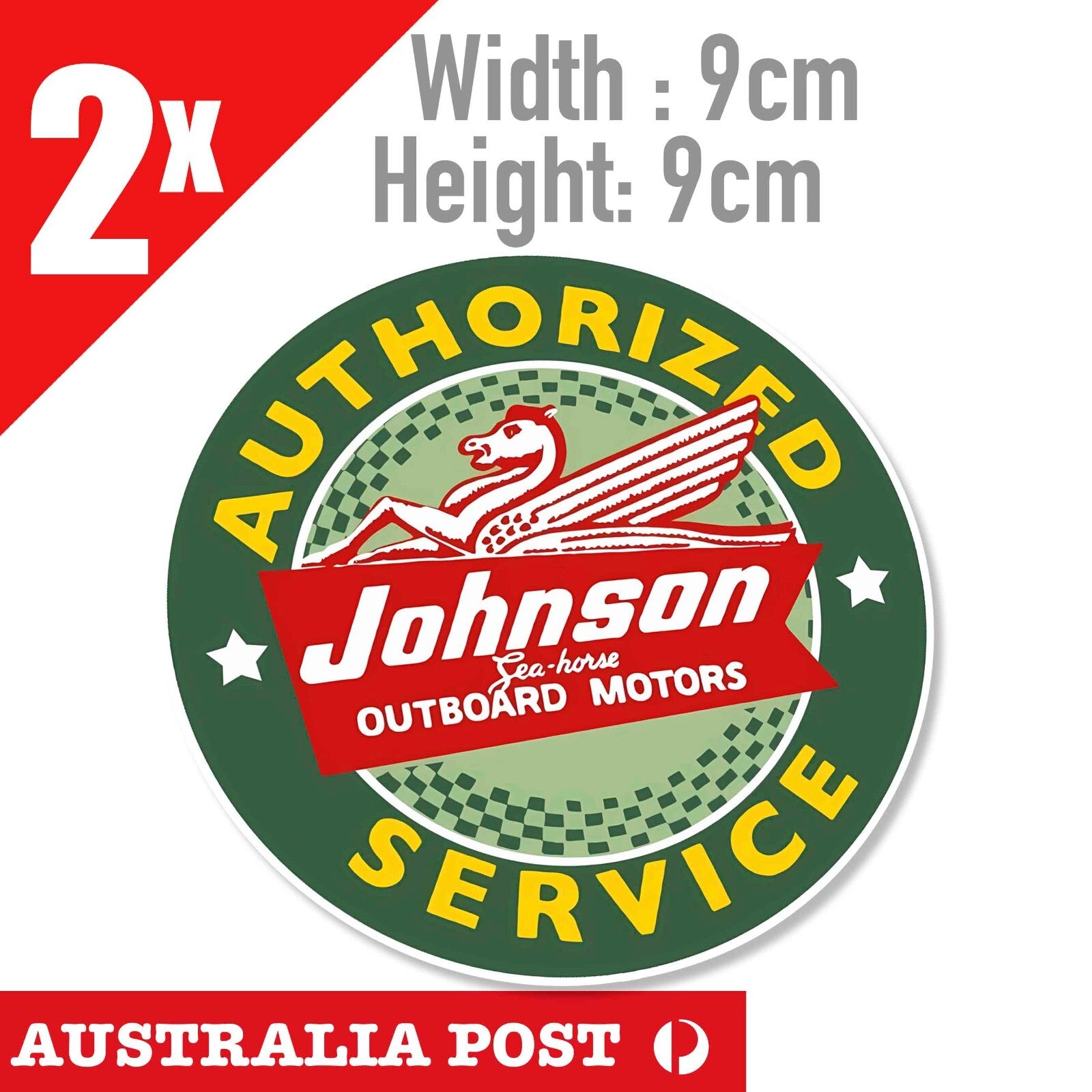 Johnson Outboard Boat Motors Approved Service Vintage Sticker