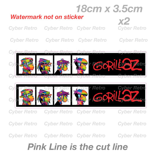 GORILLAZ JDM car decal Sticker 