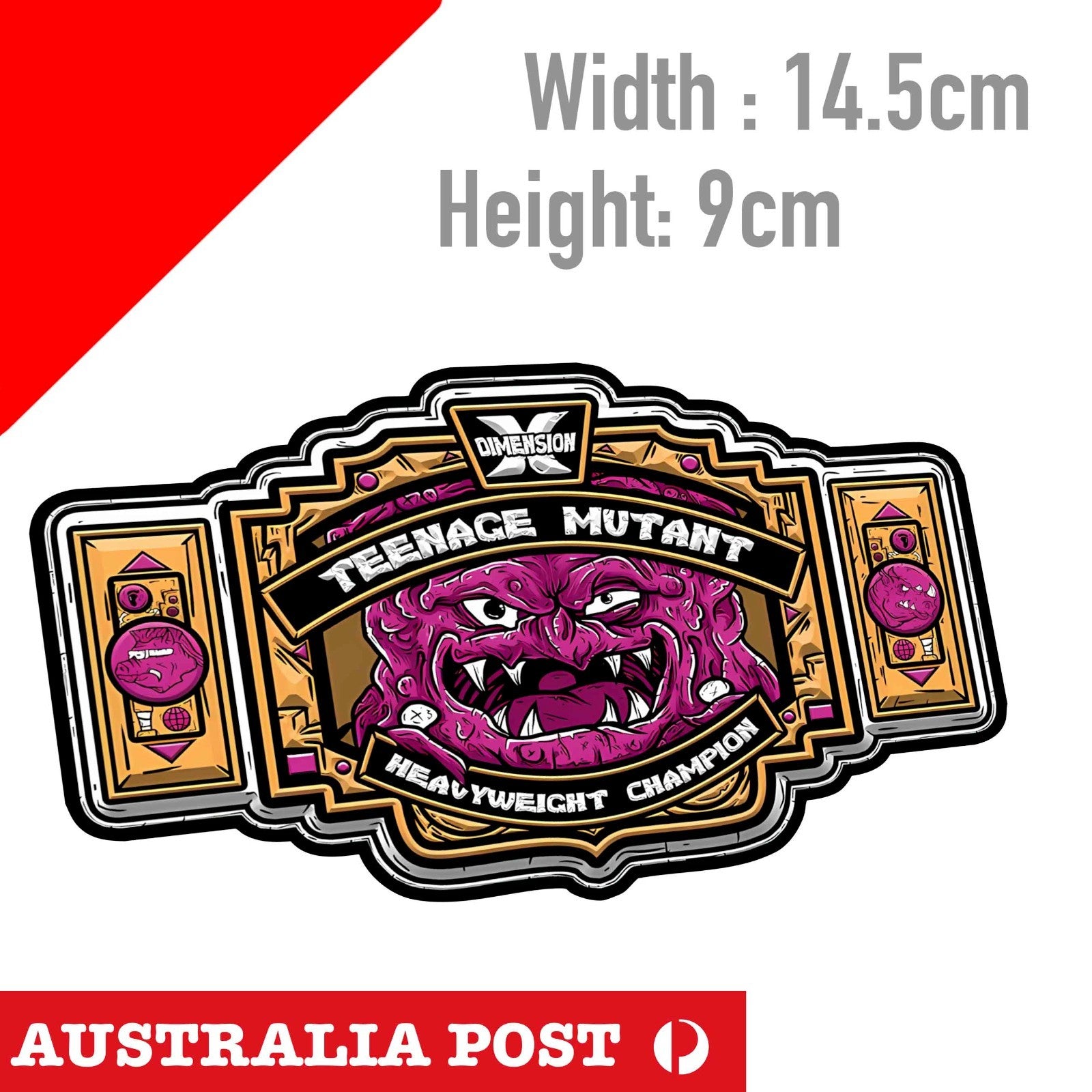 Teenage Mutant Ninja Turtles Brain logo , KRANG CHAMPIONSHIP WRESTLING Sticker