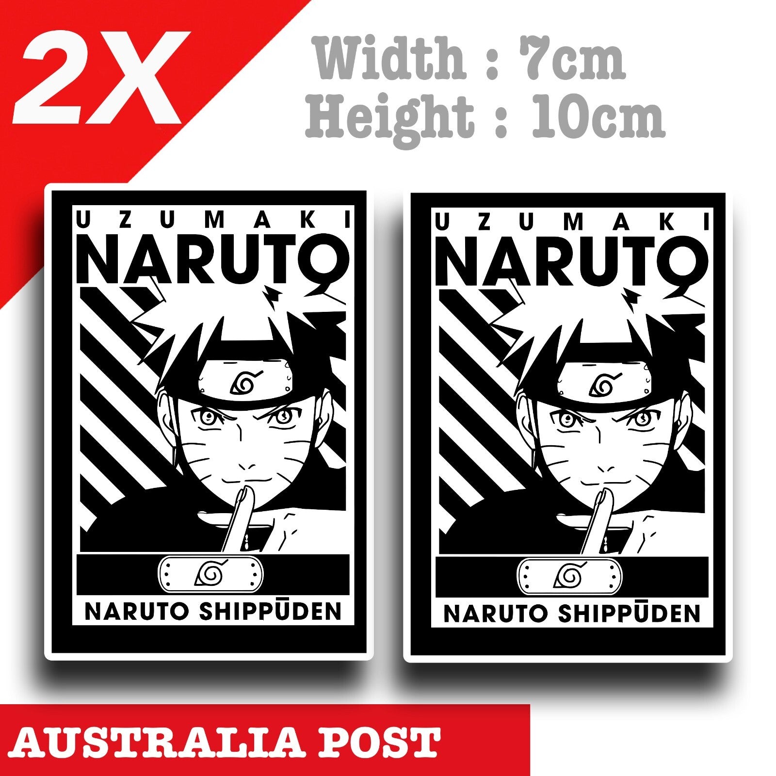 Naruto Shippuden Black and White  Laptop , Car  Decal Sticker 