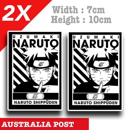 Naruto Shippuden Black and White  Laptop , Car  Decal Sticker 