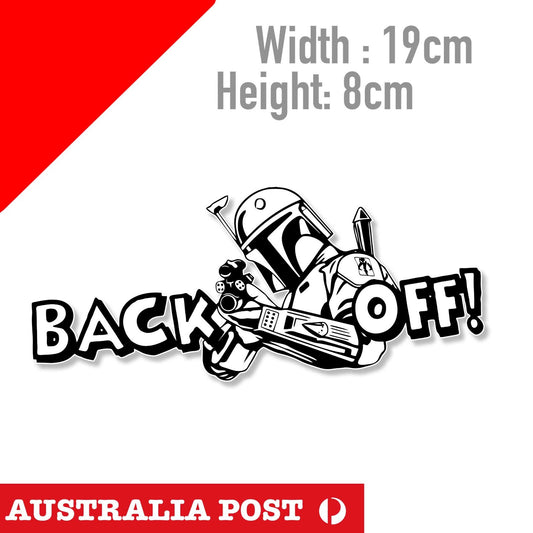 Back Off STAR WARS The Mandalorian Bounty Hunter  Sticker