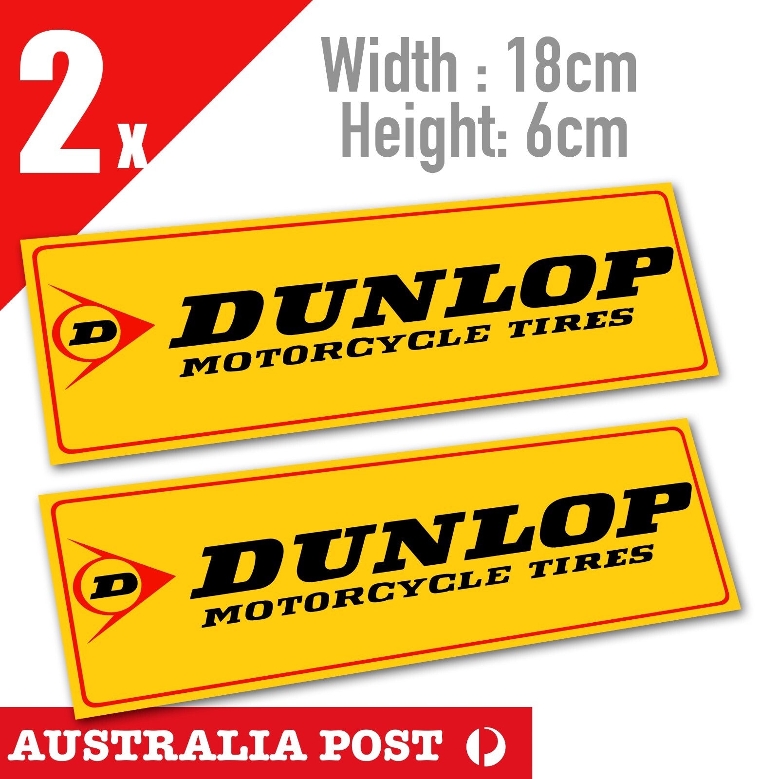 DUNLOP Tyre Banner, DUNLOP MOTORCYCLE TIRES Vintage Style banner  Stickers