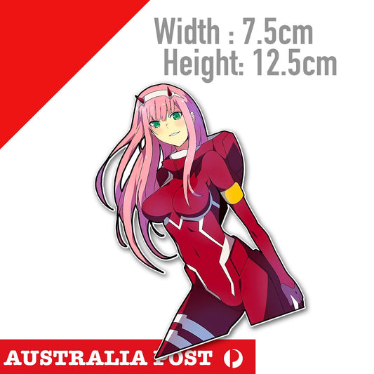 Darling in the Franxx Zero Two Senpai Playboy Outfit Anime WAIFU JDM Sticker