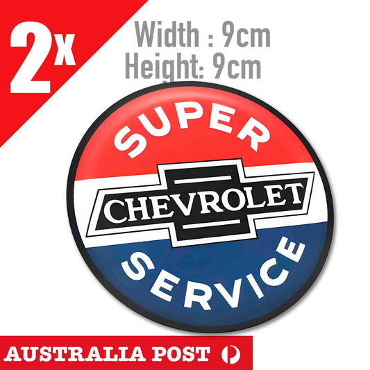 Super CHEVROLET Service Round Logo, American Muscle Car Round Sticker