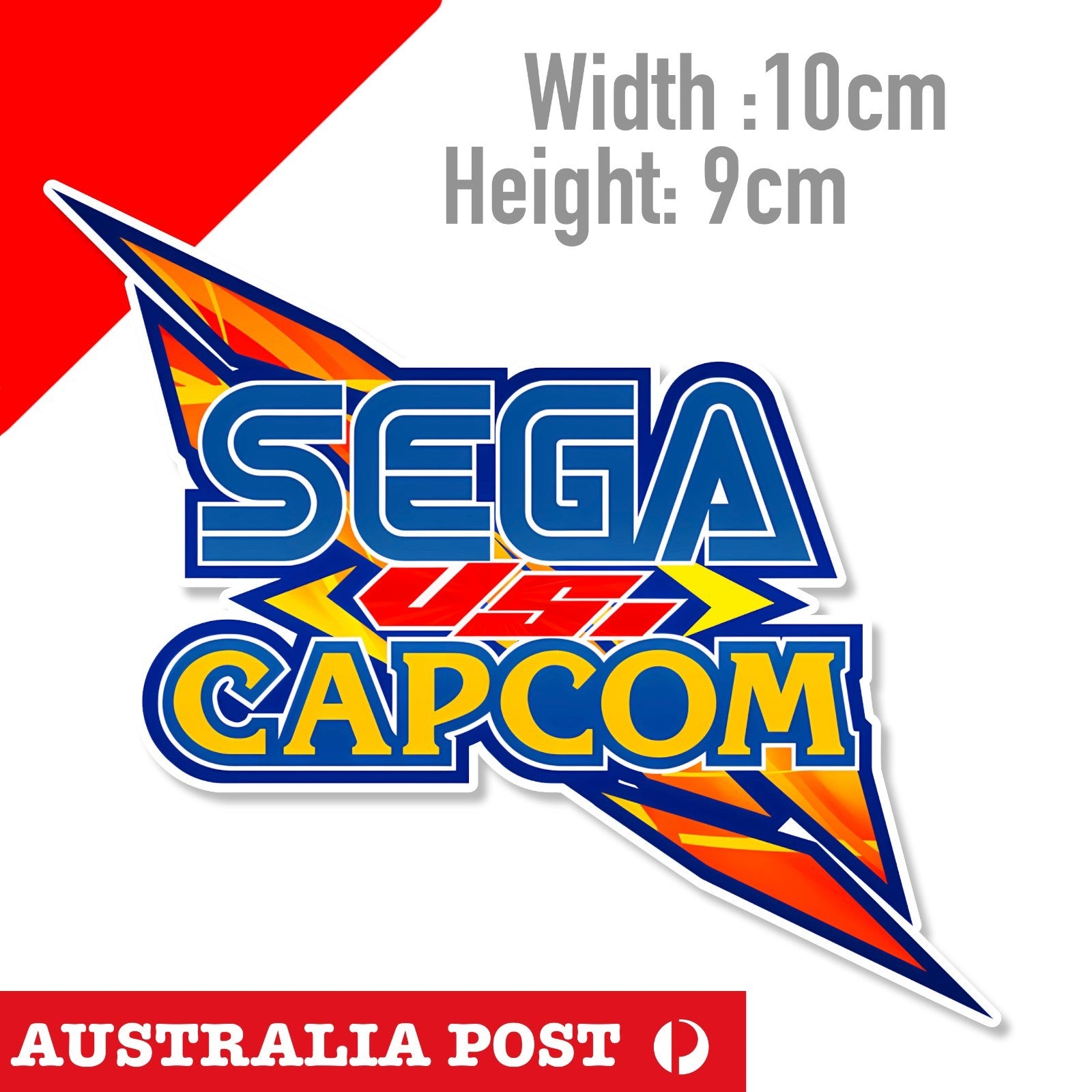 CAPCOM Arcade Game Vs Sega , Vintage Old Game Logo Sticker