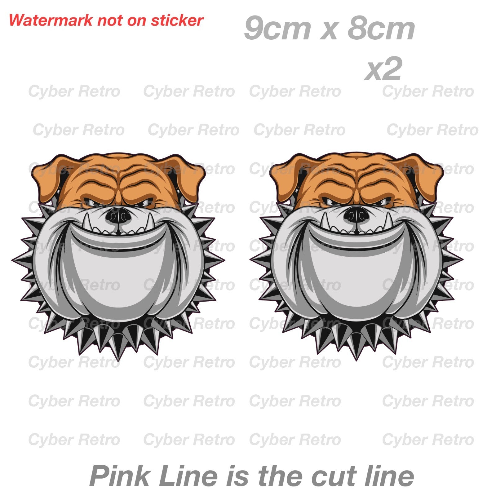 Angry Bull Dog Funny Decal Sticker 