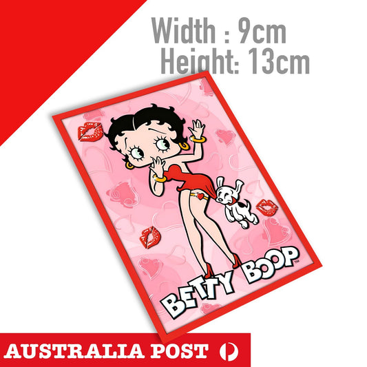 Betty Boop Girl LOVE Poster , Betty Boop Vintage Sticker