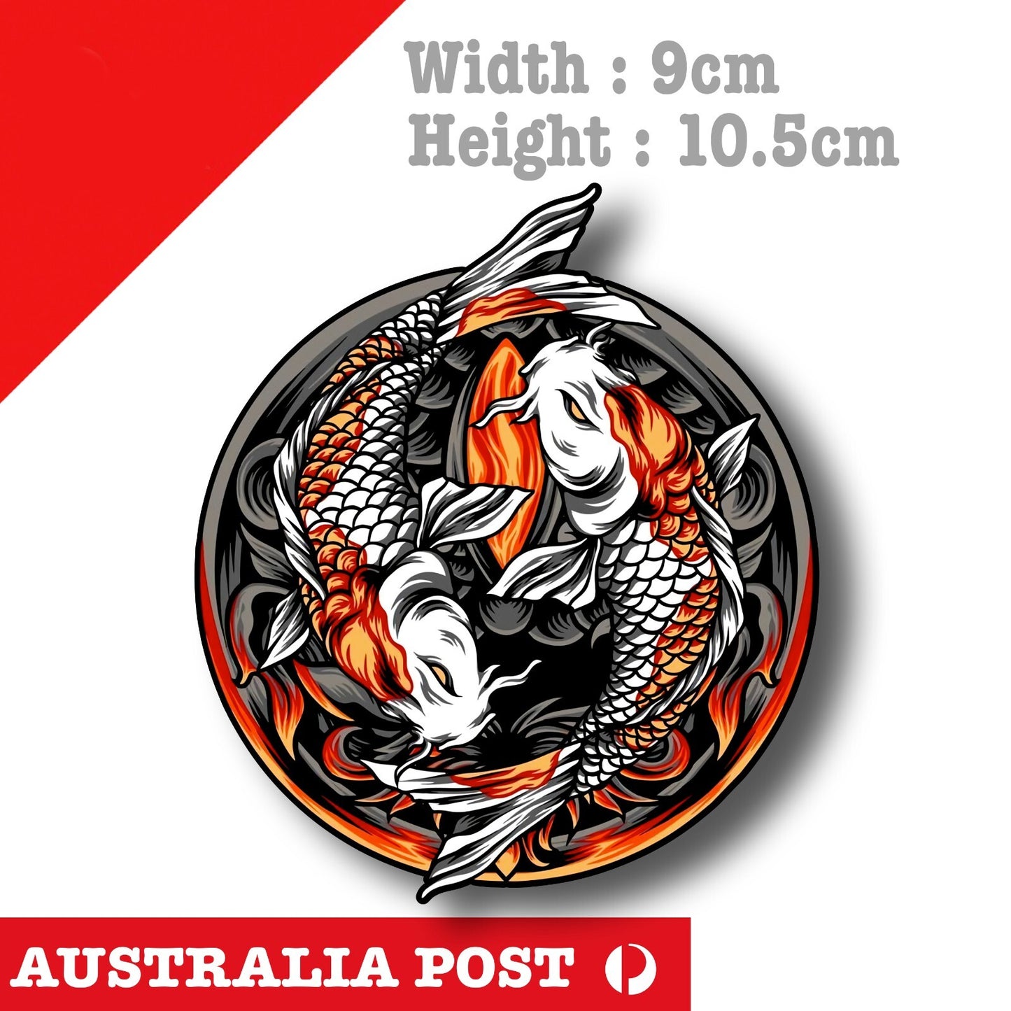 Koi Fish YIN YANG Sticker