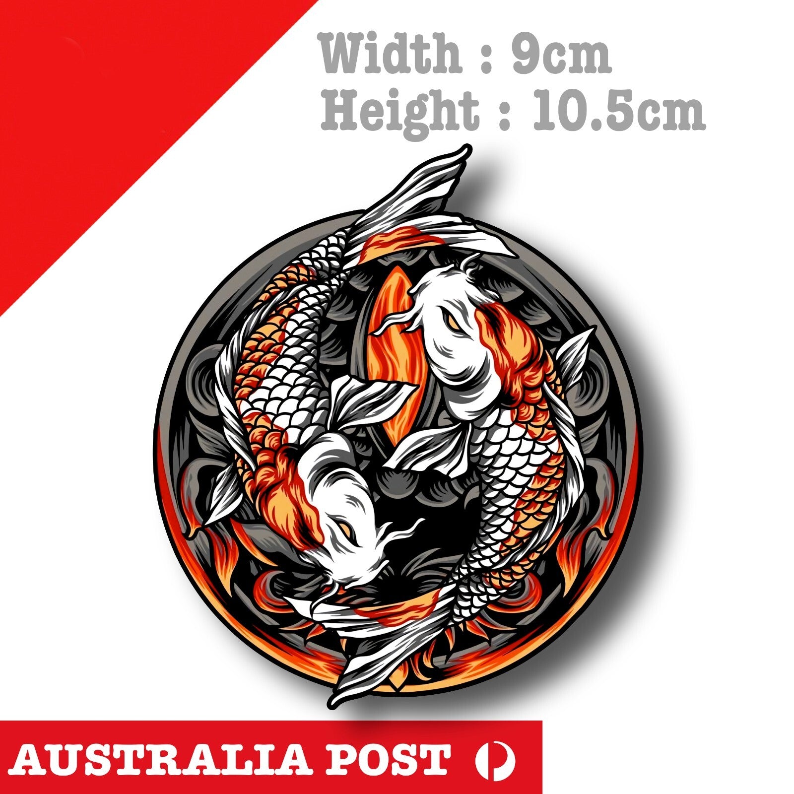 Koi Fish YIN YANG Sticker