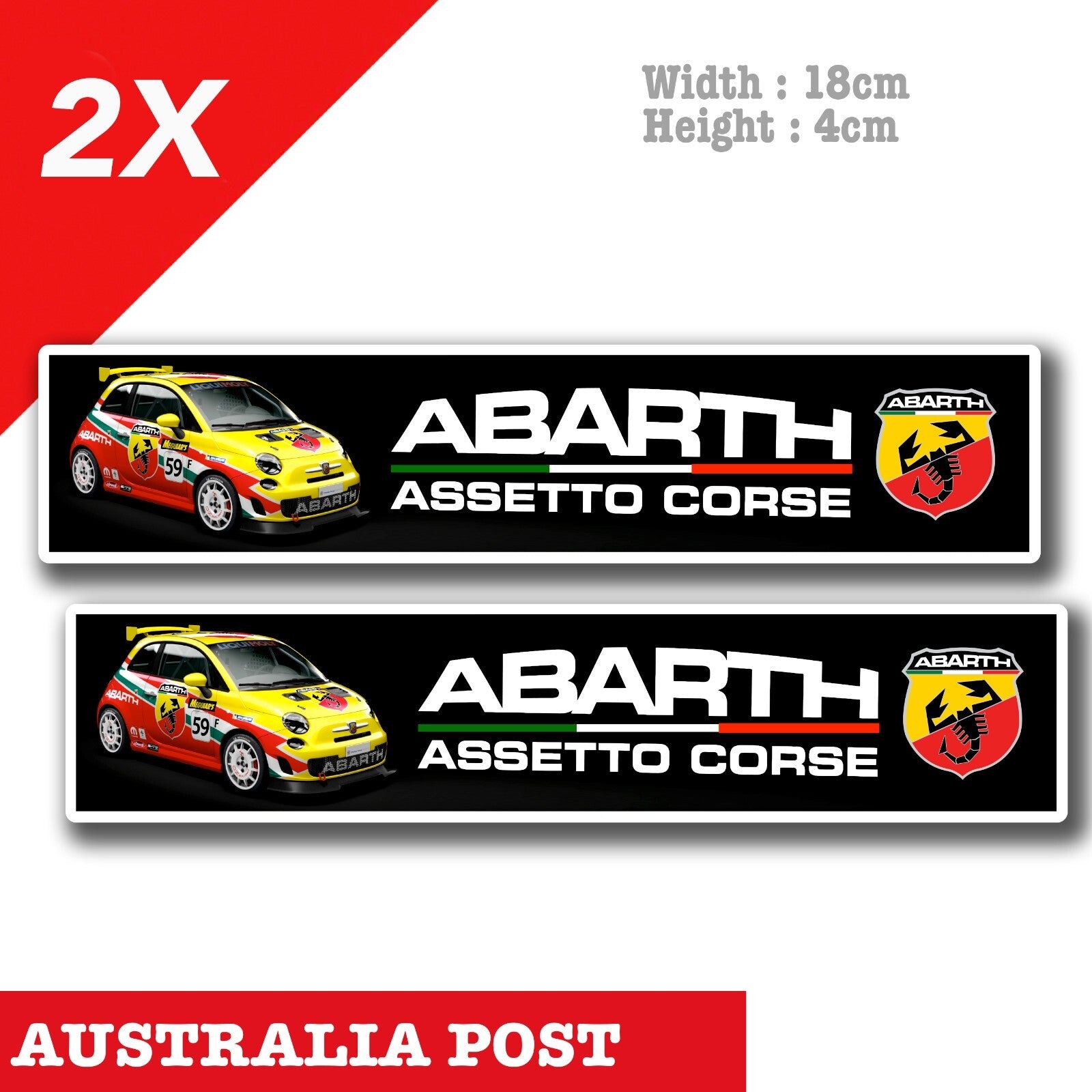 Fiat Abarth Logo, ABARTH 500, Abarth Racing Car Stickers