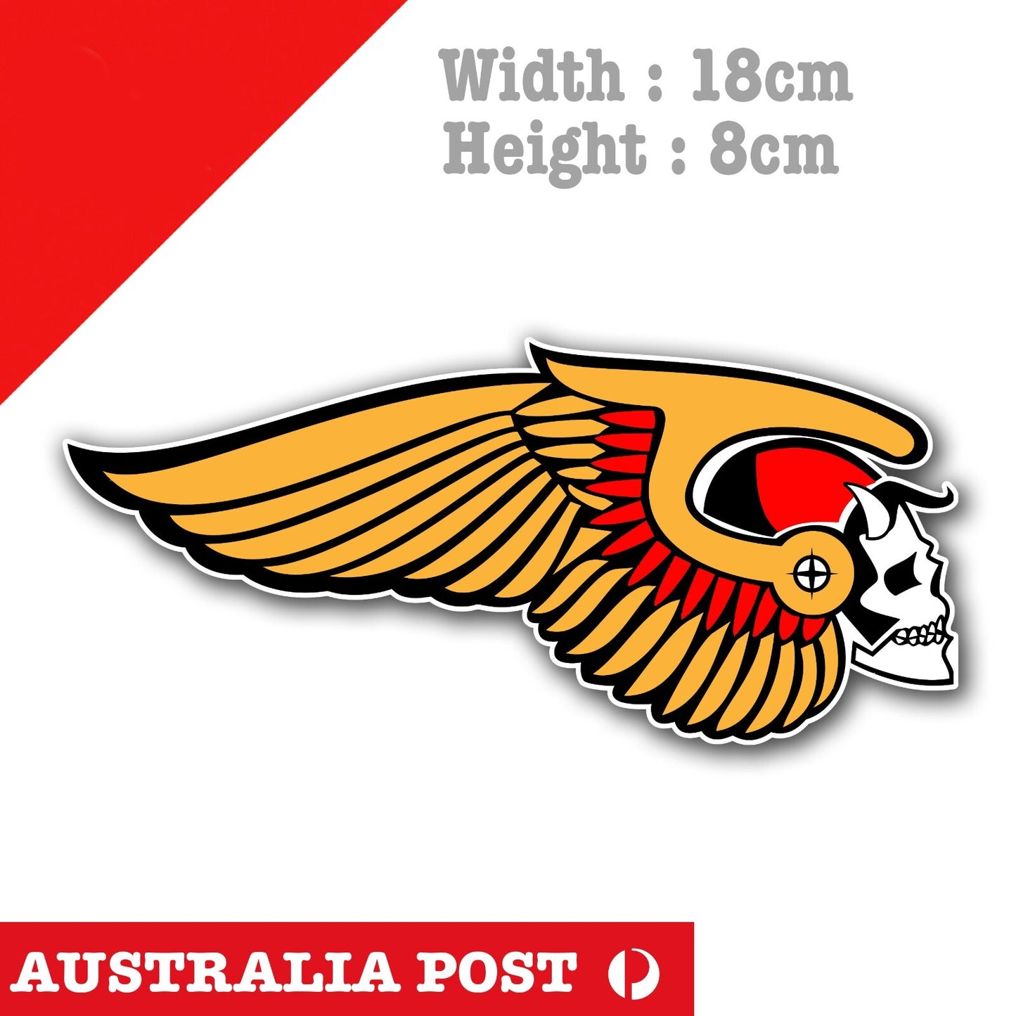 Skull Feather Head Motorcycle Fuel Tank, Helmet  Sticker