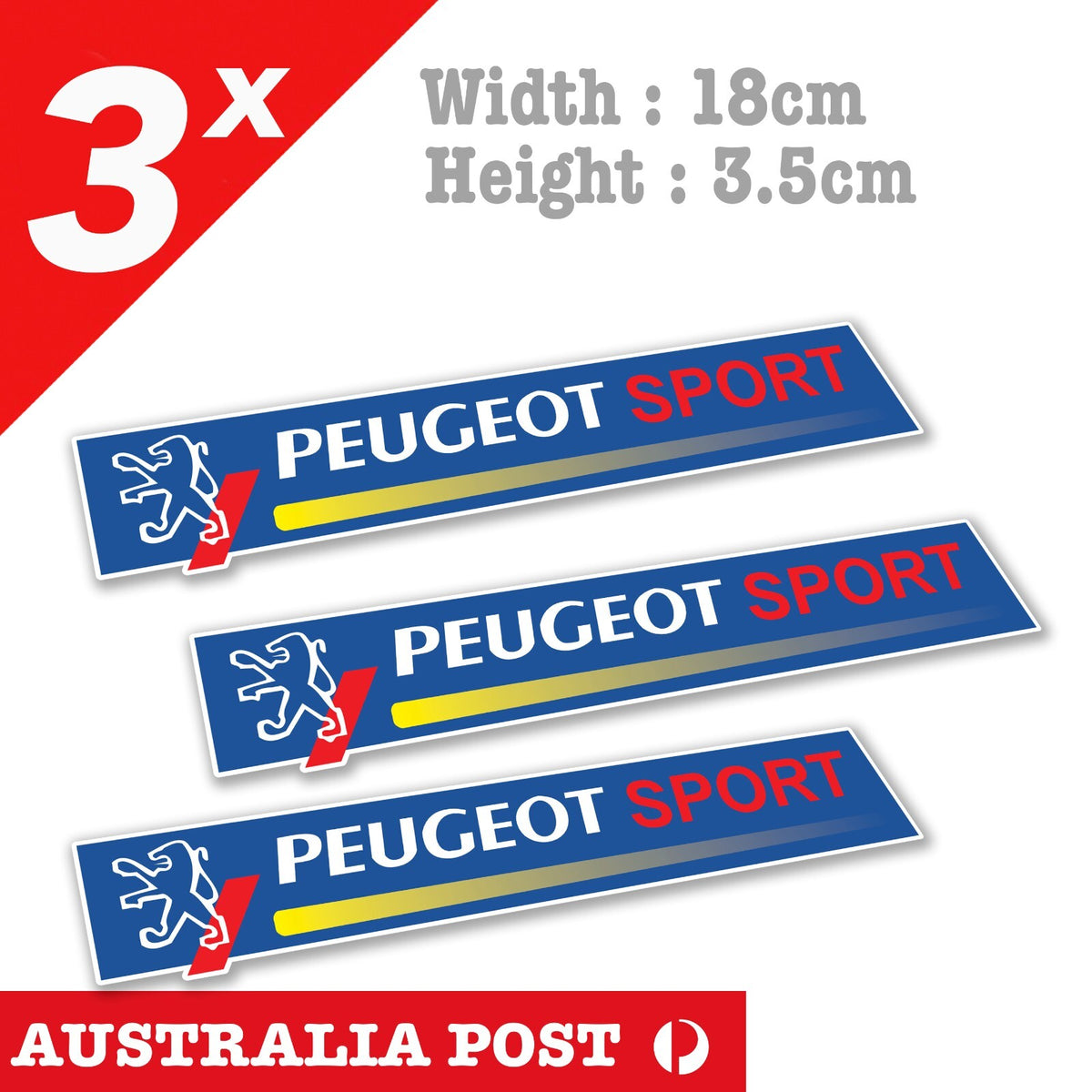 Peugeot Sport Badge JDM Turbo Ralli Truck, Ute Car 4x4  Vinyl Banner Sticker