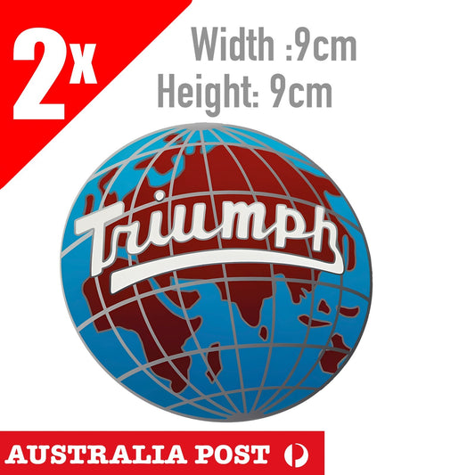 Motorcycle Triumph Globe World round Logo Laptop , Car  Decal Sticker