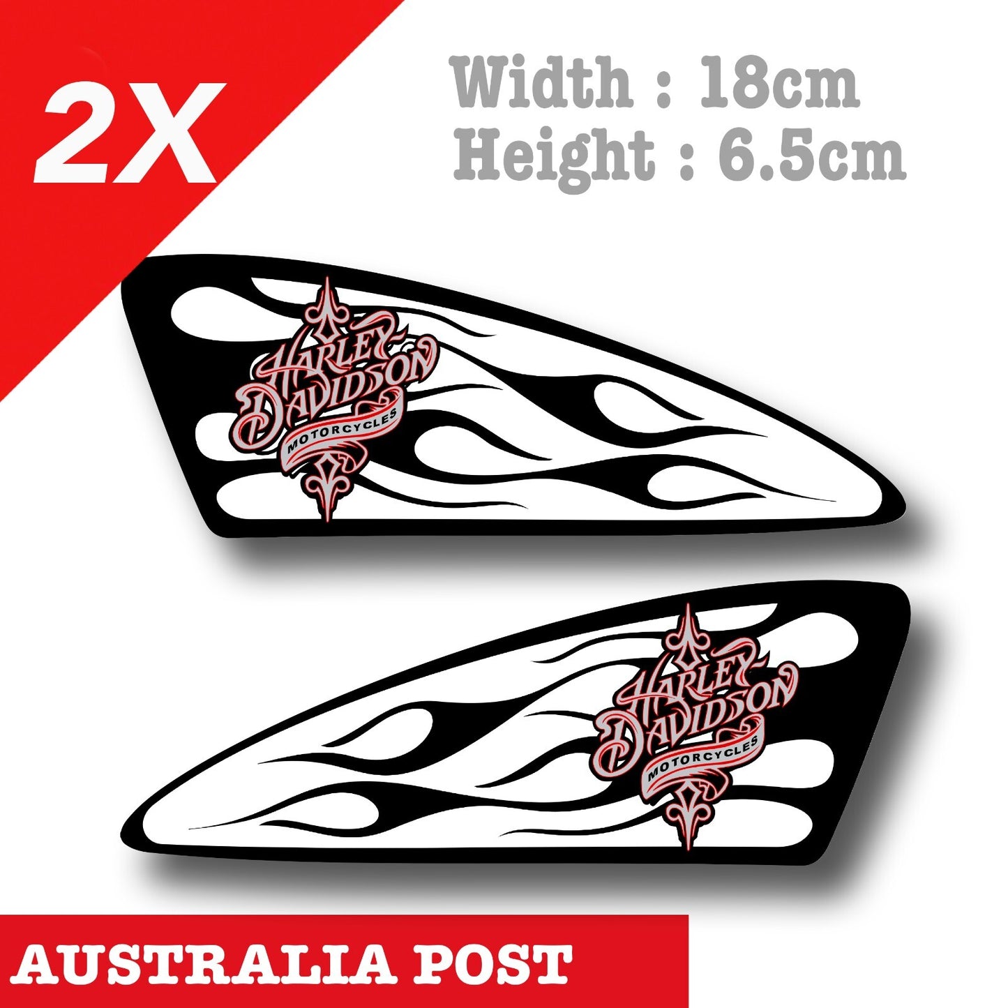 Harley Davidson Motorcycle Fuel Tank Logo with Wings Decal Sticker