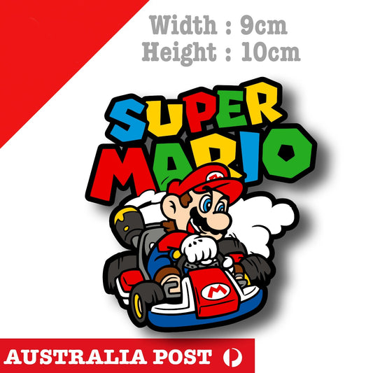 Super Mario Go Cart Racing Cart, Nintendo Super Mario Racing Car Sticker