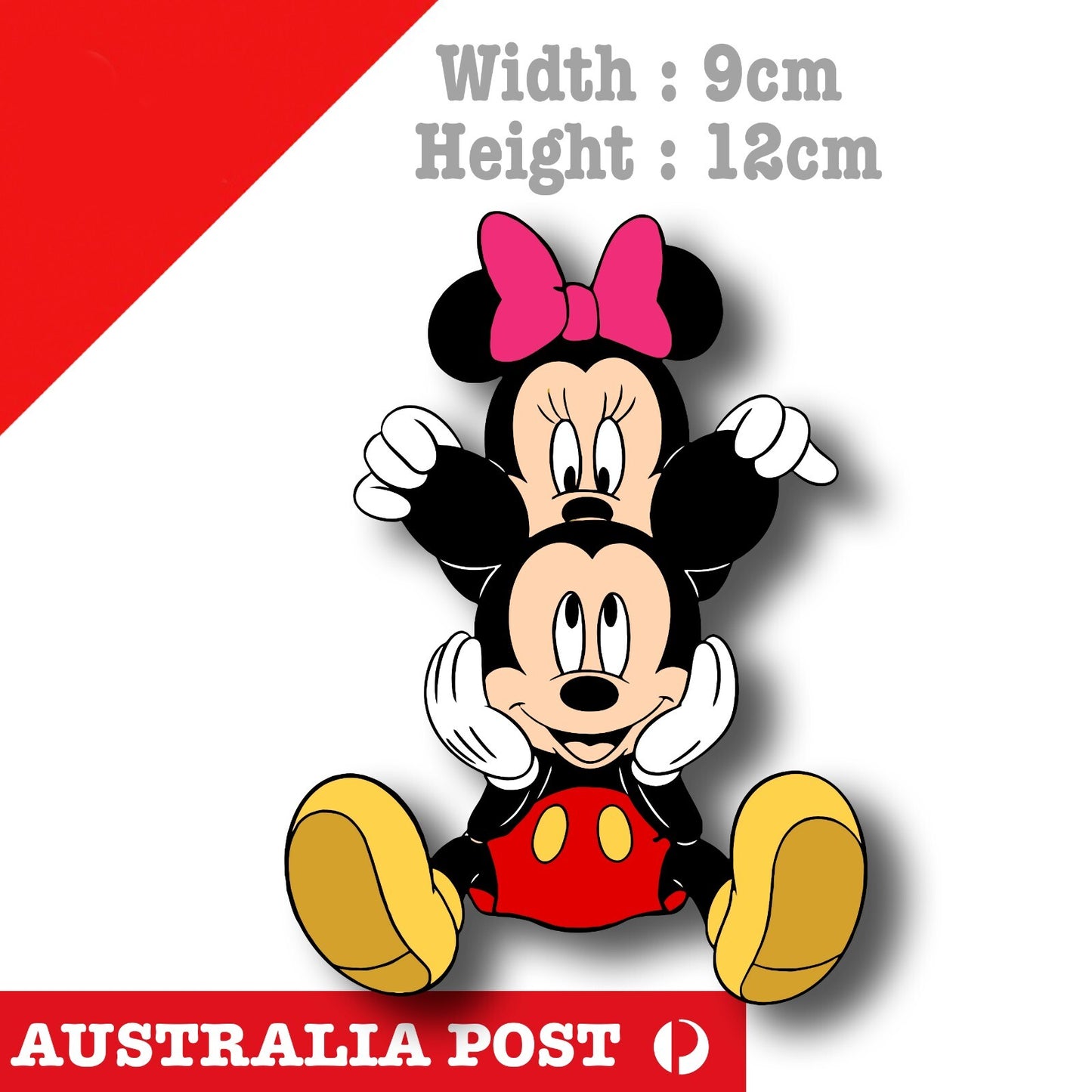 Mickey Mouse and Minnie Mouse Cute Disney Cartoon Character Sticker