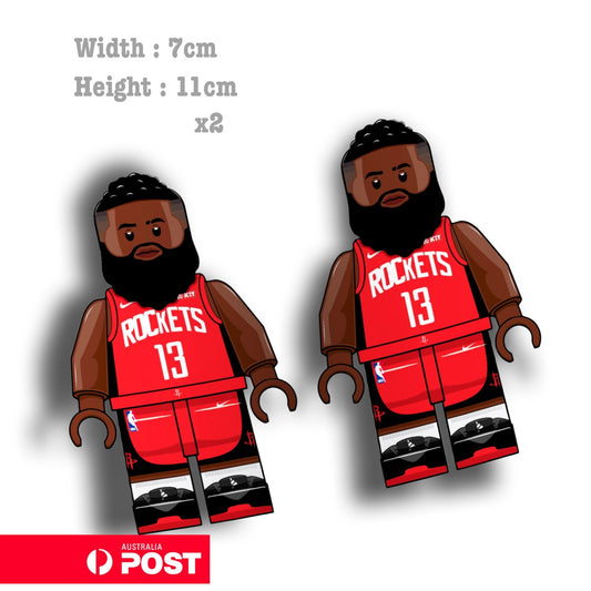 NBA Lego James Harden ROCKETS 13 Basketball Nike Basketball Sticker 