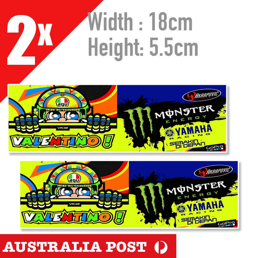 The Doctor , Valentino Rossi ,AKRAPOVIC , GoPro, Monster Energy Banner Sticker