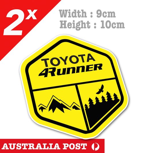 TOYOTA 4Runner Adventure Car Mountain Forest Sea 4WD, 4X4,Off Road Badge Sticker