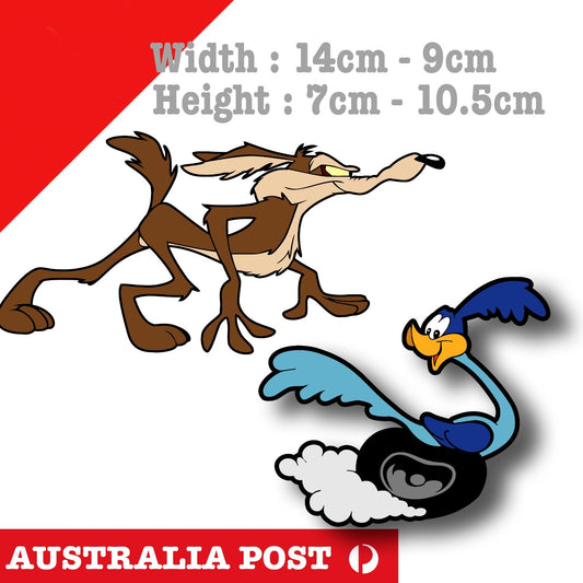 Road Runner and Wile E Coyote Funny  Chase  Stickers