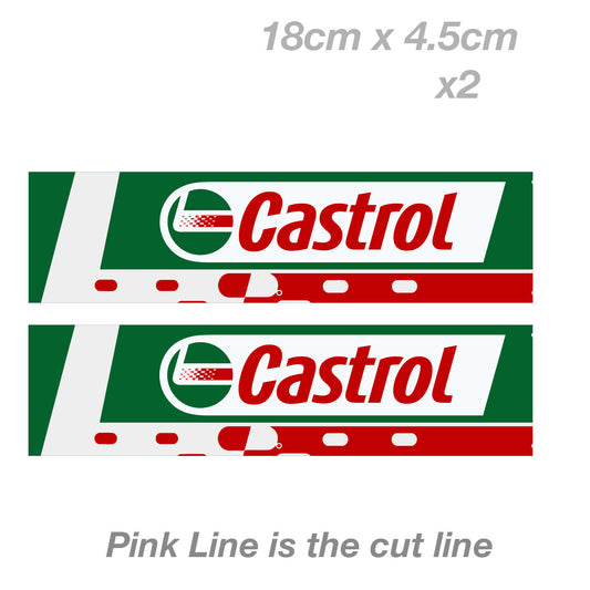 Castrol Oil Log  Sticker