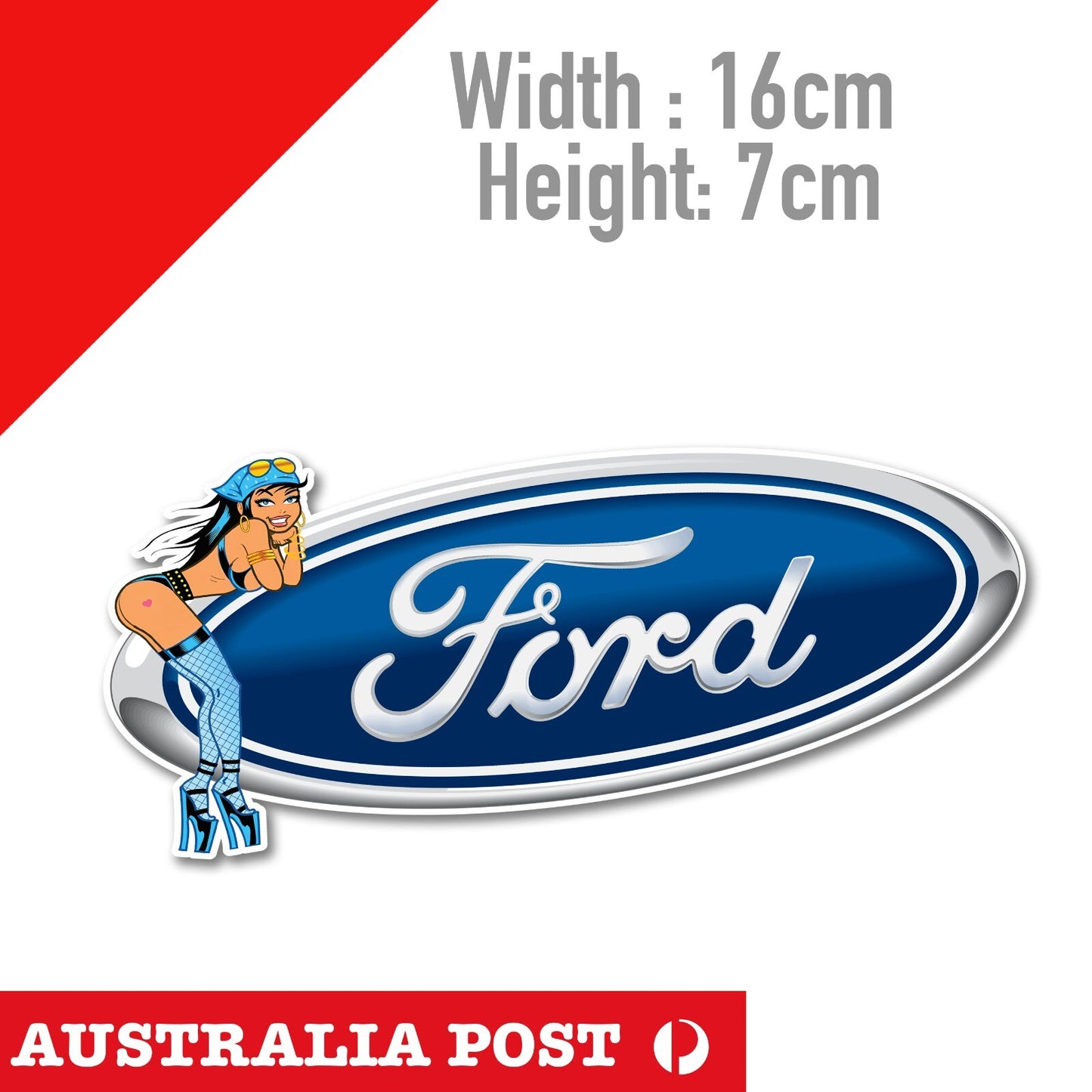 Sexy Pin Up Girl Ford Logo Sexy Girl Sticker