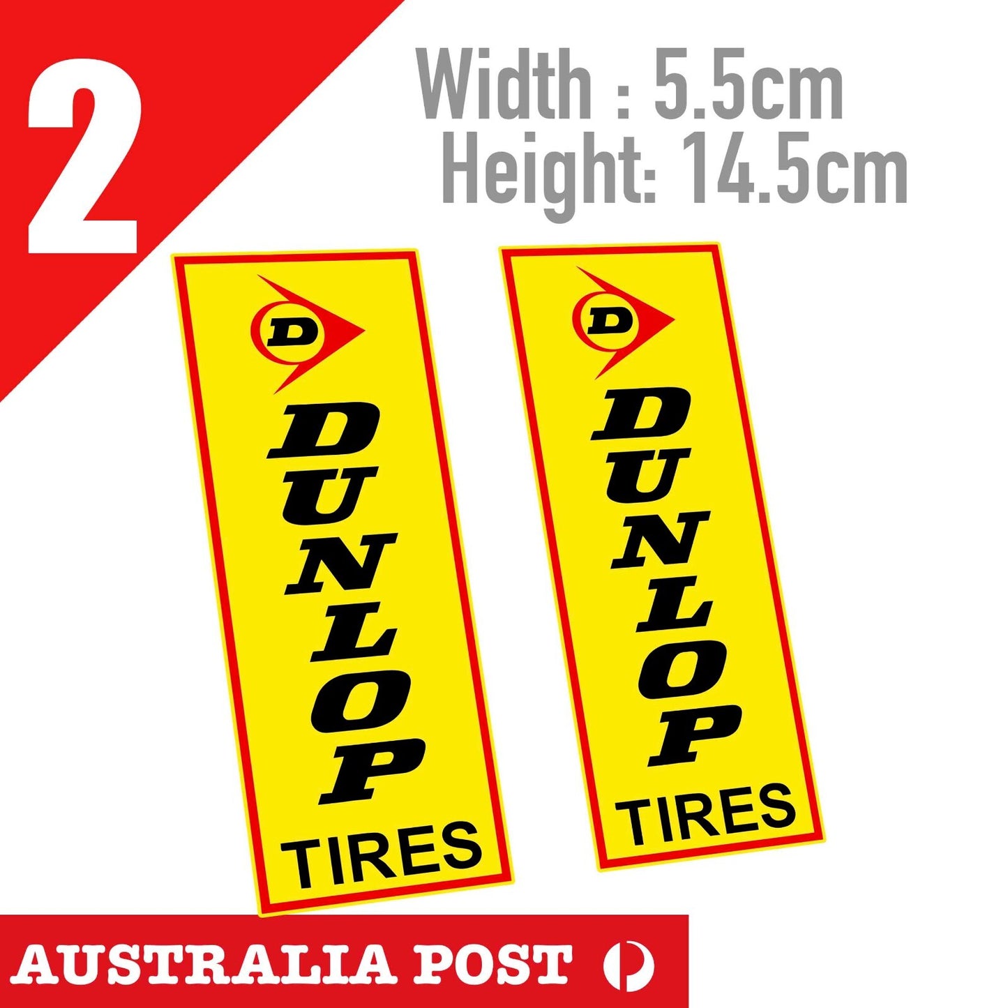 Dunlop Tires MOTORSPORT Banner, Laptop , Car  Banner  2x Stickers