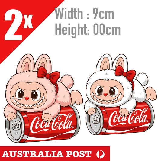 LaBUBU The Monsters  , Labubu Monster COCA COLA Can Cute Monster STICKER