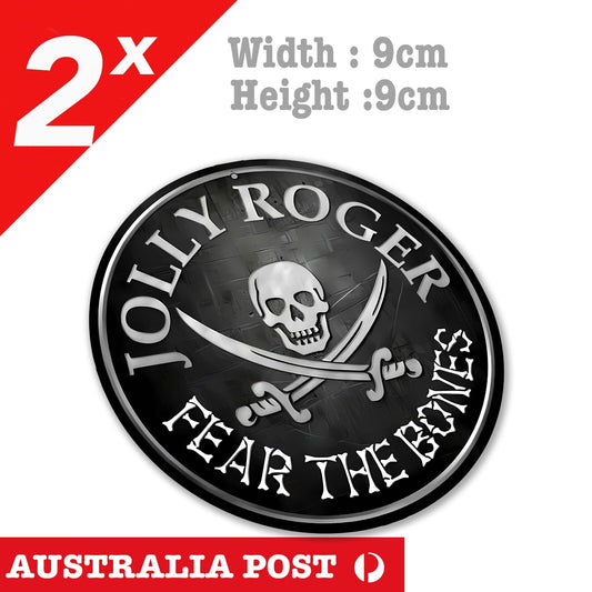 Pirate Badge, JOLLY ROGER Skull Sword Logo Stickers