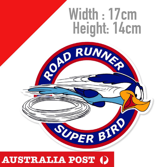 Road Runner Super Bird Laptop , Car Cartoon Funny  Sticker