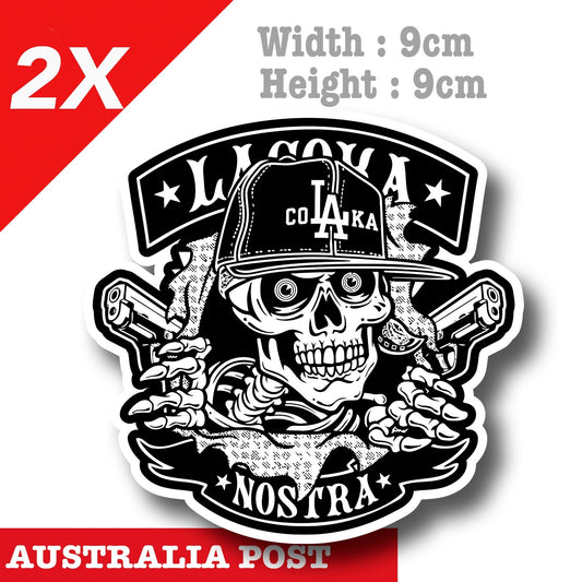 POWELL PERALTA RIPPER Skull with gun - Skateboarding Skull Sticker