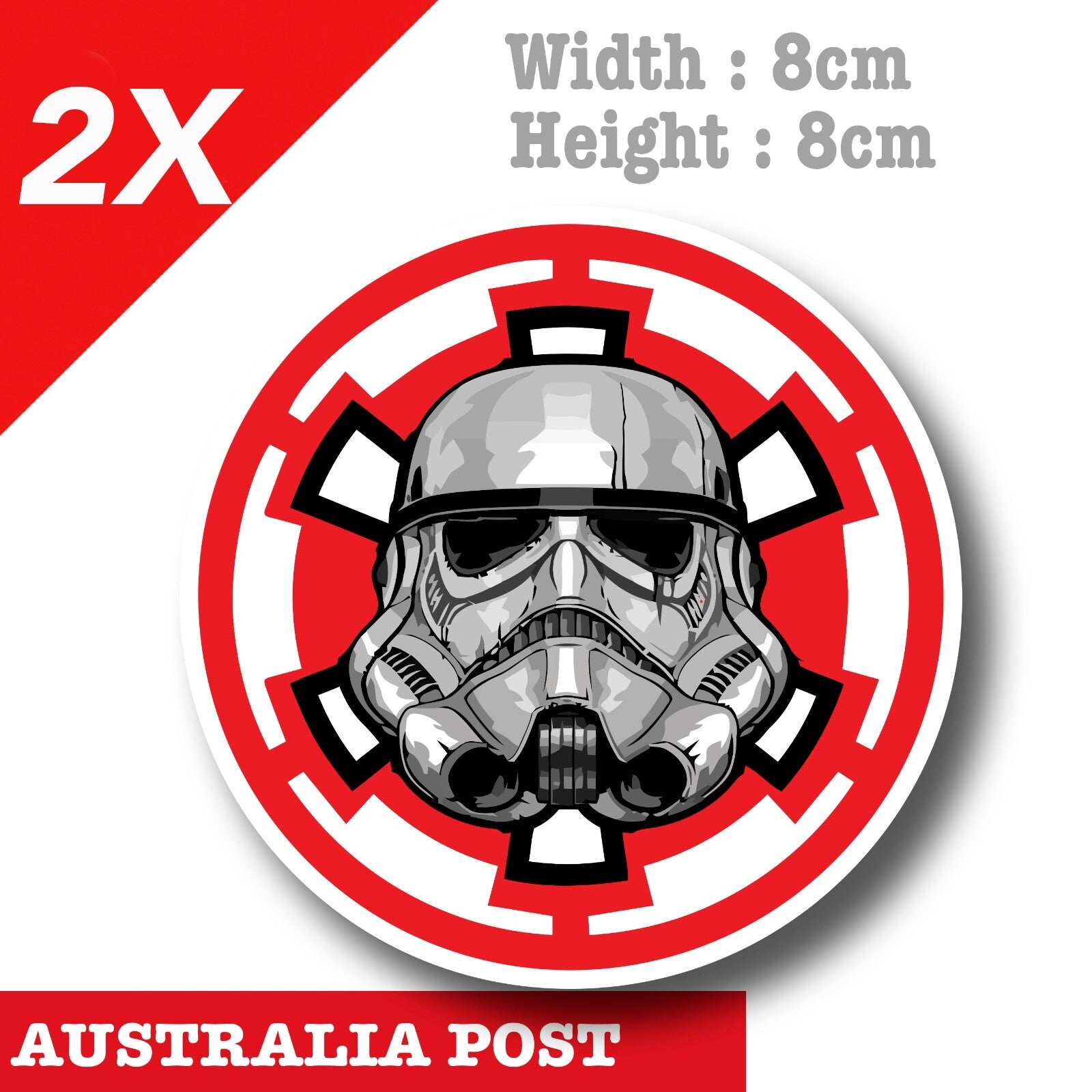 Star Wars Storm Trooper x2 Logo Decal Stickers