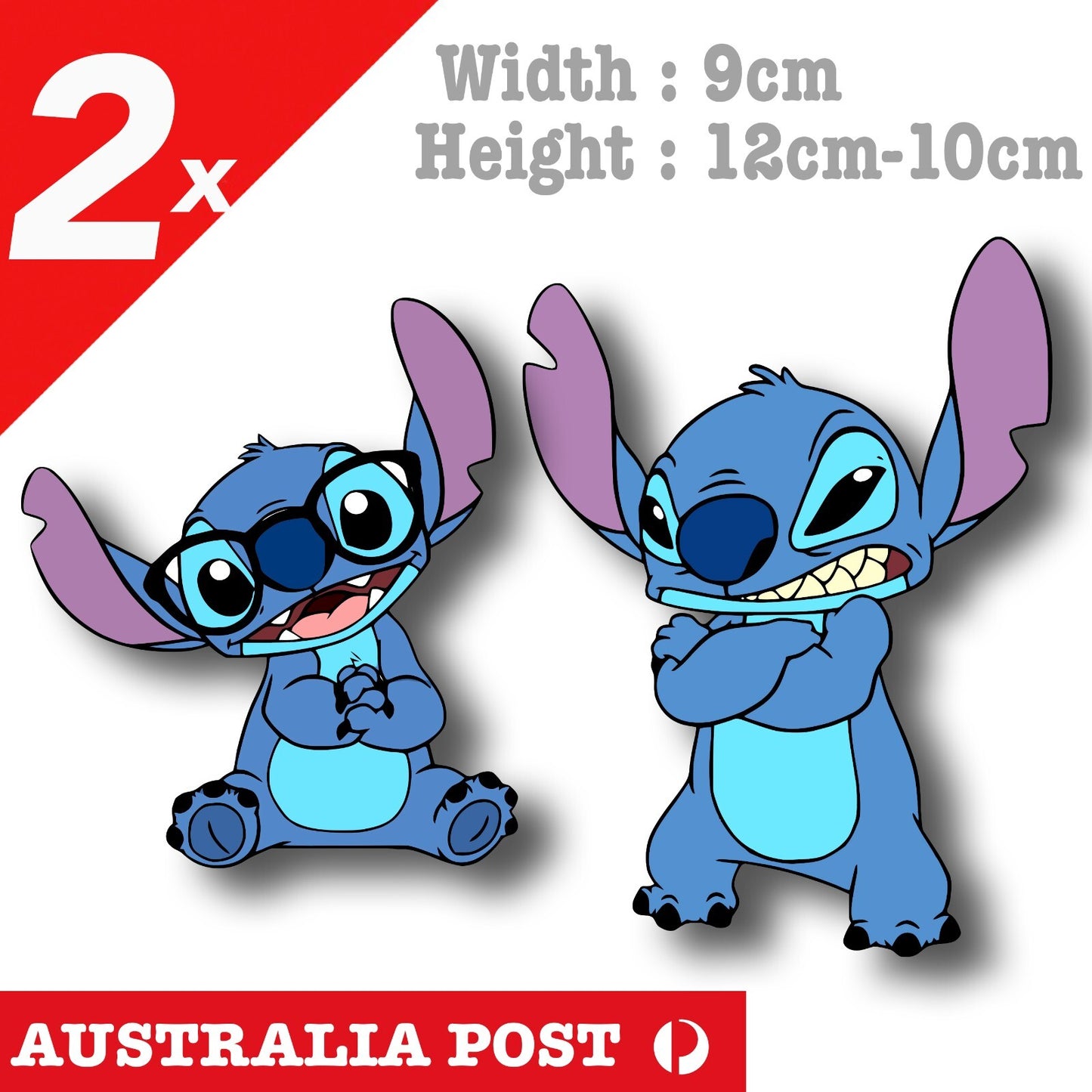 Disney  Lilo & Stitch with Glasses Cartoon Character Decal Sticker