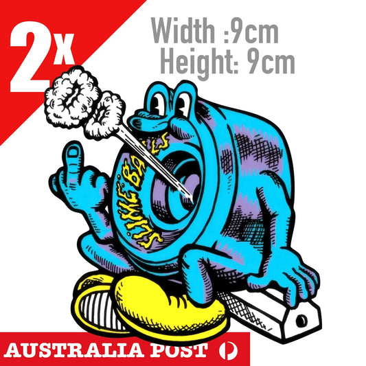 Santa Cruz Slime Balls Puff Balls Blue Yellow Sticker