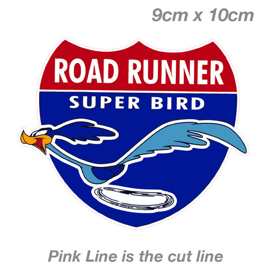 Road Runner Super Bird Logo  Laptop , Car  Vinyl  Sticker 