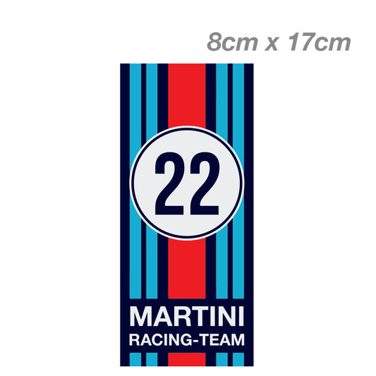 MARTINI Racing Team 22 Laptop , Car  Vinyl  Sticker 