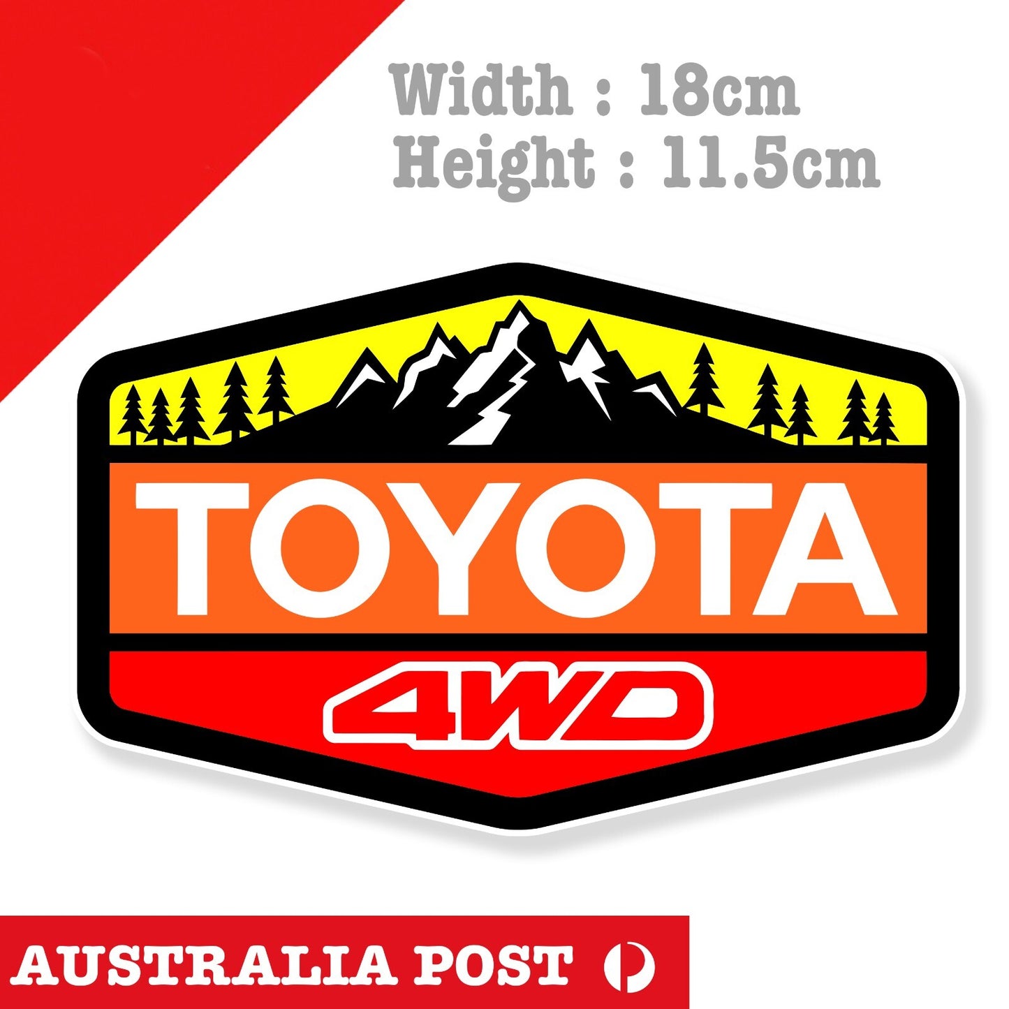 Toyota 4WD TRD, 4x4, Hilux, 4WD, Off Road JDM JAPAN, Toyota Prado Sticker