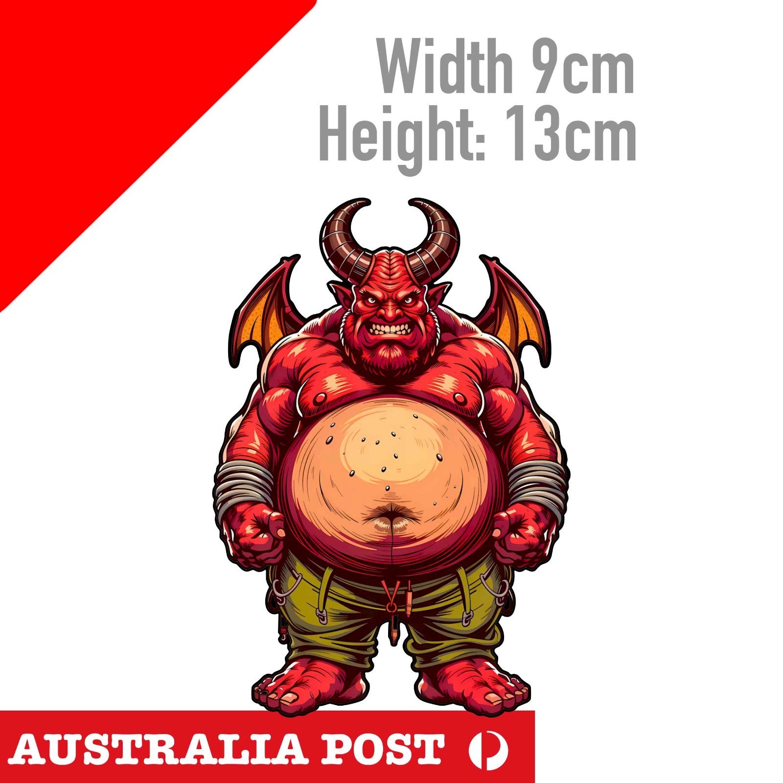 Chubby Devil Satan Star 666  Funny Angry Fat Devil  Sticker