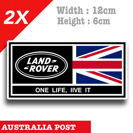 Land Rover - One Life , Live It - British Flag Decal Stickers