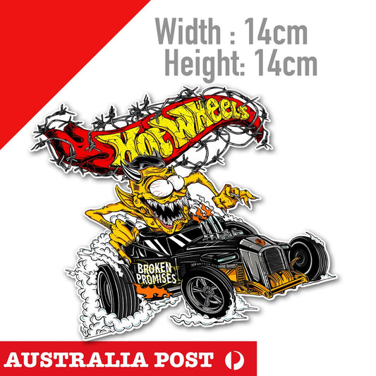 Hot Wheels Monster Hot Rod, Hot Wheels Monster Logo  Sticker